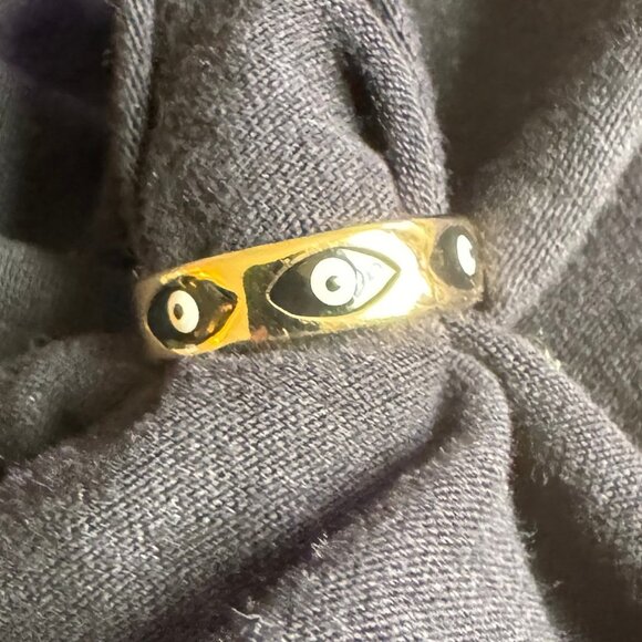 Adjustable Evil Eye Ring - Picture 7 of 7